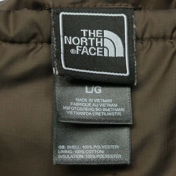The North Face Reversible Flannel Insulated Shacket L Brown Green Plaid - Picture 8 of 10